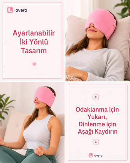 Lavera™ Migren Şapkası – Göz Maskeli Sıcak & Soğuk Terapi
