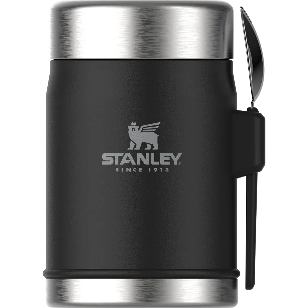 Stanley The Legendary Food Jar + Spork .4L / 14oz - Matte Black Pebble
