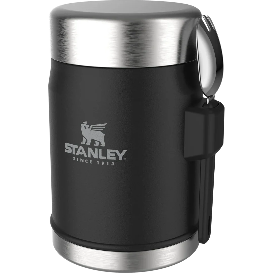 Stanley The Legendary Food Jar + Spork .4L / 14oz - Matte Black Pebble